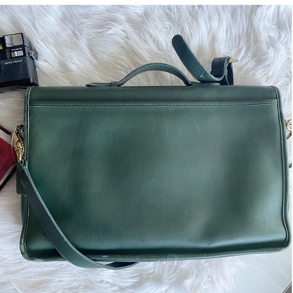 Coach Bags Coach Lexington Vintage Green Leather Briefcase Poshmark